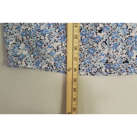 SO Stretch Women Blue Florale Skirt Casual Size 11 - Picture 3 of 8